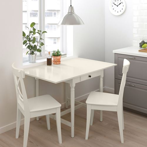 INGATORP/INGOLF, mutfak masası takımı, beyaz-beyaz, 2 sandalyeli