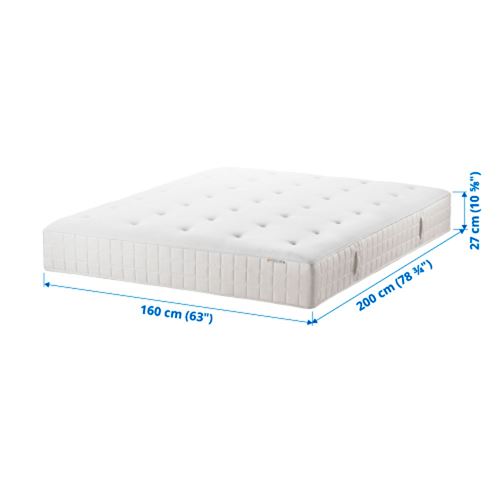 HYLLESTAD, çift kişilik yatak, beyaz, 160x200 cm
