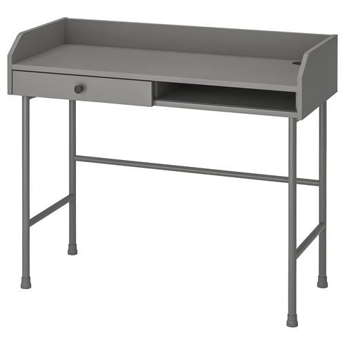 HAUGA, desk, grey, 100x84 cm