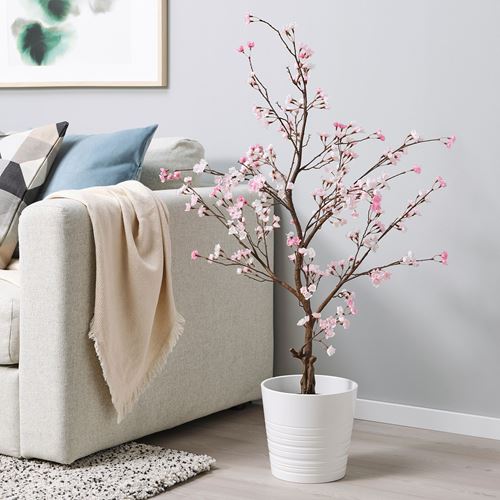 FEJKA, artificial plant, cherry blossom/pink, 15 cm