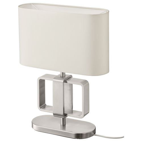 UPPVIND, table lamp, nickel-plated white, 47 cm