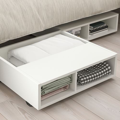 FREDVANG, bed storage box, white, 59x56 cm