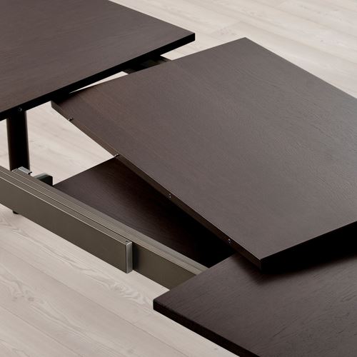 STRANDTORP/TOBIAS, yemek masası takımı, kahverengi-şeffaf, 4 sandalyeli