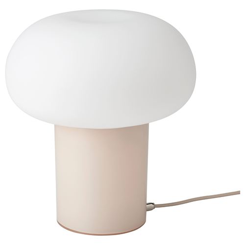 DEJSA, table lamp, beige-white, 28 cm