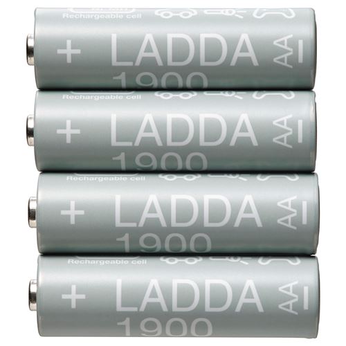 LADDA, rechargeable battery, HR6 AA 1.2V