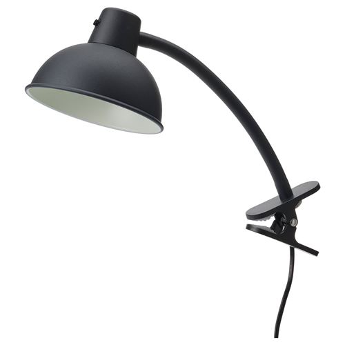 SKURUP, mandallı spot lamba, siyah, 15.6 cm