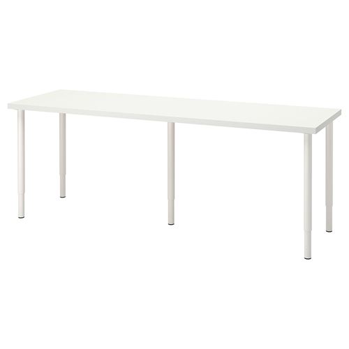 LAGKAPTEN/OLOV, çalışma masası, beyaz, 200x60 cm