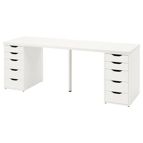 LAGKAPTEN/ALEX, çalışma masası, beyaz, 200x60 cm