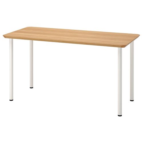 ANFALLARE/ADILS, çalışma masası, bambu-beyaz, 140x65 cm