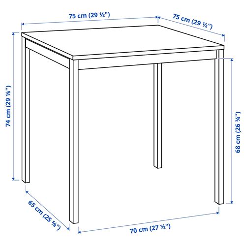 MELLTORP/NISSE, mutfak masası takımı, beyaz, 2 sandalyeli