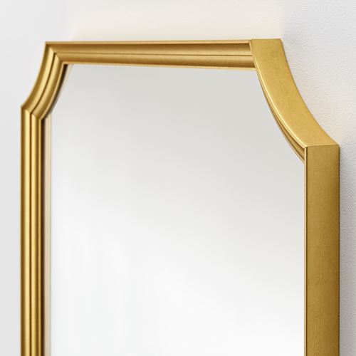 SVANSELE, ayna, altın rengi, 78x78 cm