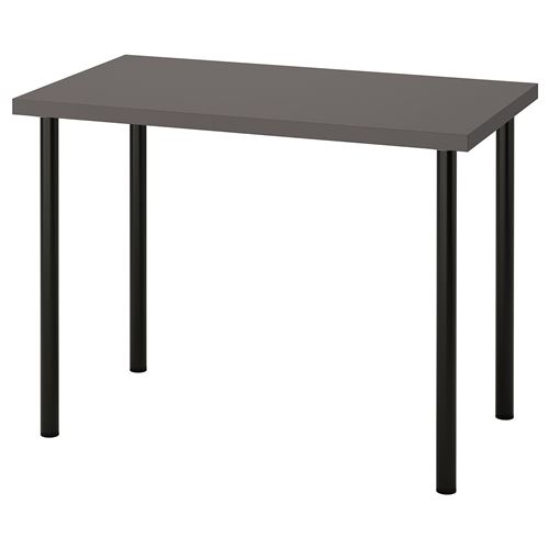 LINNMON/ADILS, çalışma masası, koyu gri-siyah, 100x60 cm