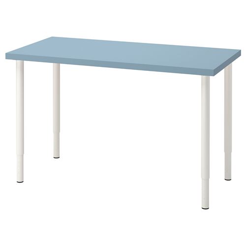 LAGKAPTEN/OLOV, çalışma masası, açık mavi-beyaz, 120x60 cm
