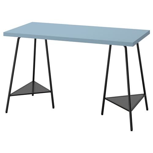 LAGKAPTEN/TILLSLAG, çalışma masası, mavi-siyah, 120x60 cm