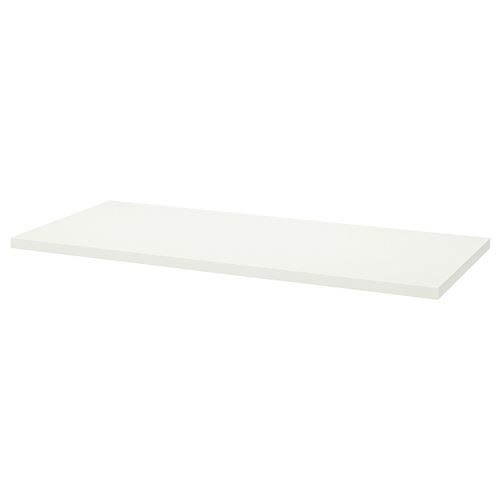LAGKAPTEN/ADILS, desk, white/black, 140x60 cm