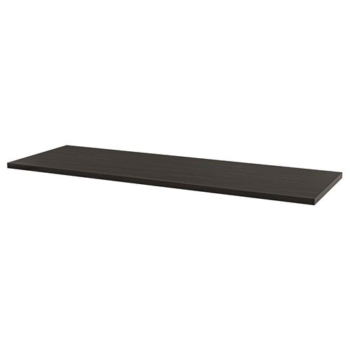 LAGKAPTEN/TILLSLAG, çalışma masası, venge-siyah, 200x60 cm