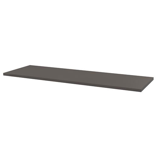 LAGKAPTEN/TILLSLAG, desk, dark grey/black, 200x60 cm