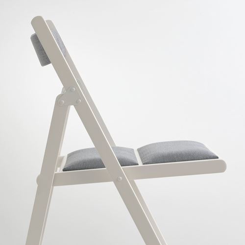 TERJE, katlanabilir sandalye, beyaz-koyu gri