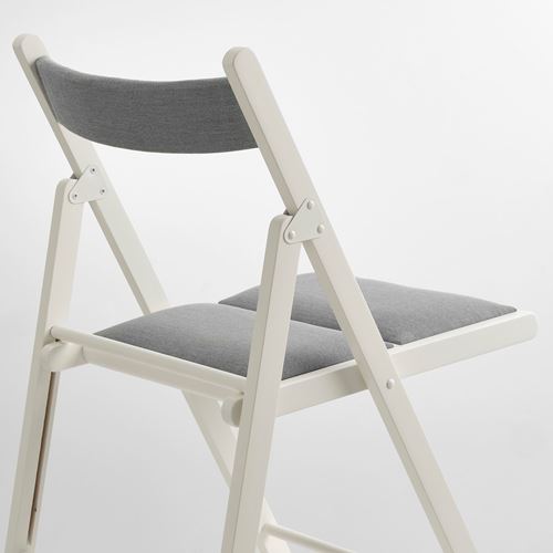 TERJE, katlanabilir sandalye, beyaz-koyu gri
