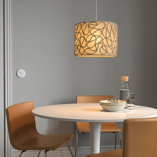 VINGMAST, lamp shade, beige, 42 cm