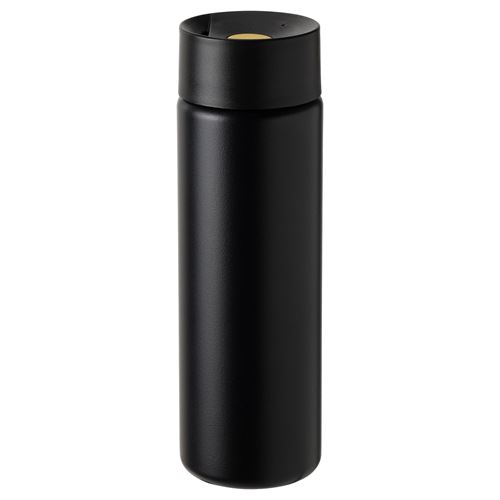 UNDERSÖKA, vacuum flask, black, 0.4 l