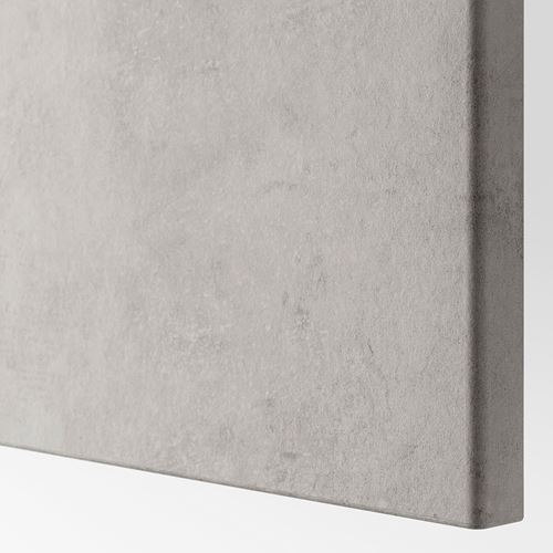 BESTA/KALLVIKEN, dolap kombinasyonu, beyaz-açık gri taş görünümlü, 120x42x65 cm