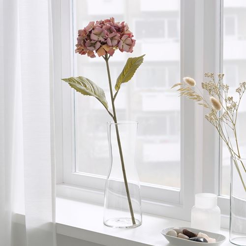 SMYCKA, artificial flower, hydrangea/pink, 60 cm