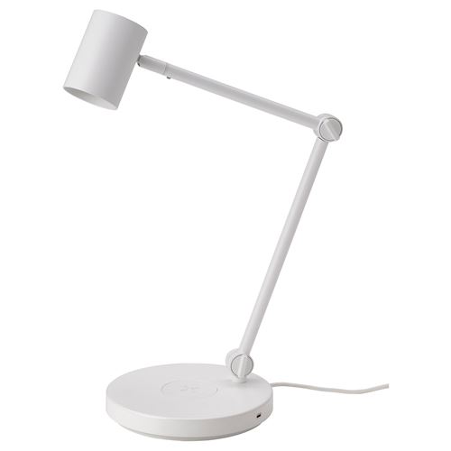 NYMANE, kablosuz şarjlı çalışma lambası, beyaz, 7 cm