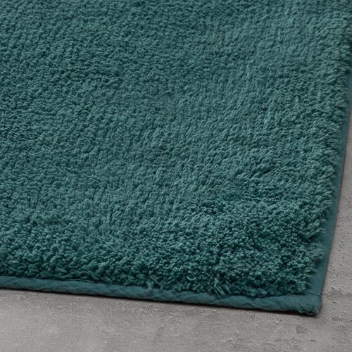 SÖDERSJÖN, bath mat, grey-turquoise, 50x80 cm