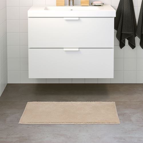 SÖDERSJÖN, bath mat, light beige, 50x80 cm