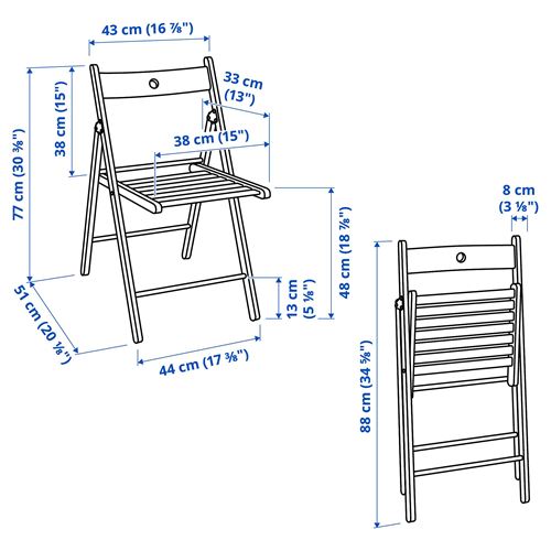 NORDEN/TERJE, mutfak masası takımı, beyaz, 2 sandalyeli