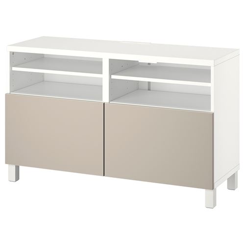 BESTA white/light grey/beige 120x42x74 cm tv bench IKEA