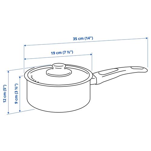 HEMLAGAD,teflon sauce pan