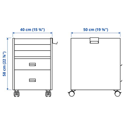 UPPSPEL,drawer unit on castors