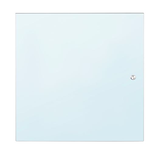 KALLAX, kapaklı ek ünite, cam-beyaz, 33x33 cm