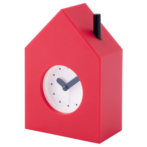 KLAMPNISSE, çalar saat, kırmızı, 11x16 cm