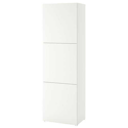 BESTA/LAPPVIKEN, shelving unit, white, 60x42x193 cm