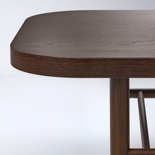LISTERBY, coffee table, darkbrown, 140x60 cm