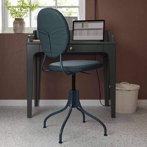 LOMMARP/BJÖRKBERGET, masa, sandalye ve dolap kombinasyonu, mavi-yeşil