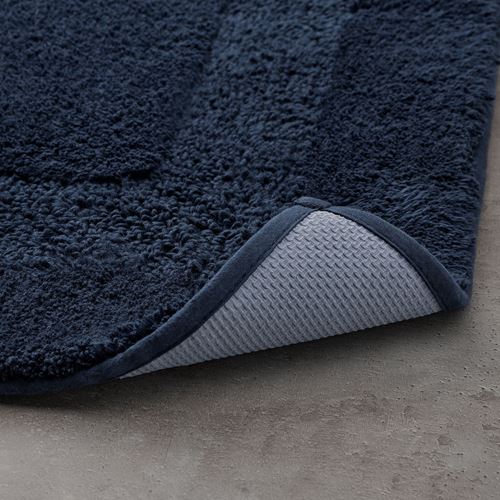 RÖDVATTEN, bath mat, dark blue, 50x80 cm