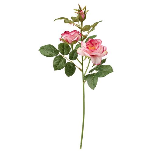SMYCKA, artificial flower, rose/pink, 40 cm