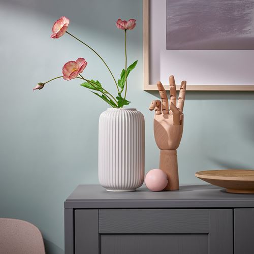 SMYCKA, artificial flower, poppy orange/pink, 60 cm