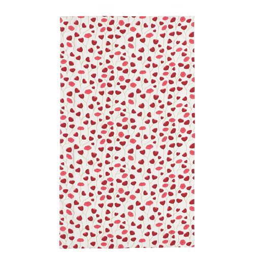 ANLEDNING, tablecloth, white/red, 145x240 cm