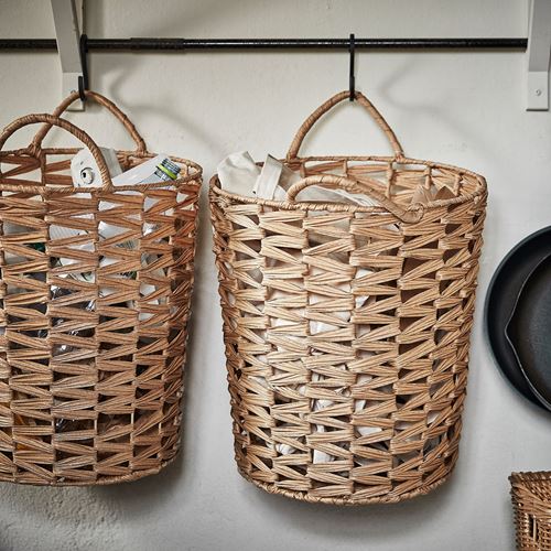 INSVEP, basket, plastic rattan, 37x40 cm