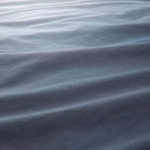STRANDTRIFT, tek kişilik nevresim takımı, beyaz-koyu mavi, 150x200/50x60 cm