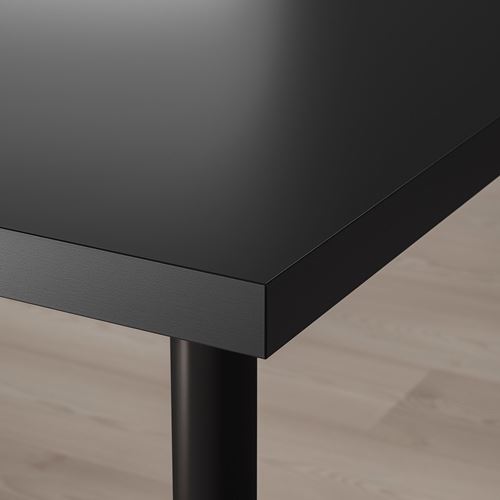 MALVAKT/ALEX, çalışma masası, siyah, 120x80 cm