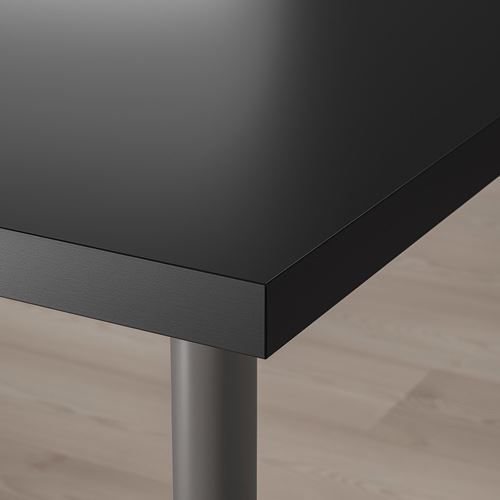 MALVAKT/ALEX, çalışma masası, siyah-gri-turkuaz, 120x80 cm