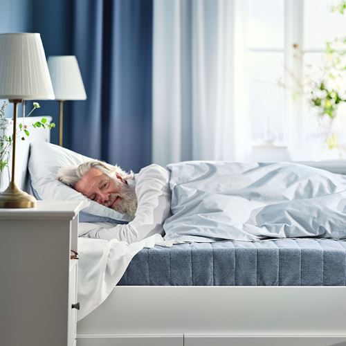 VADSÖ, tek kişilik yatak, açık mavi, 90x200 cm