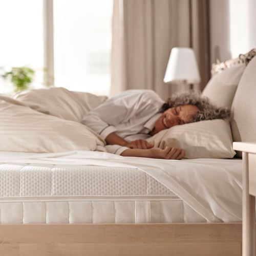 AKREHAMN, tek kişilik yatak, beyaz, 90x200 cm