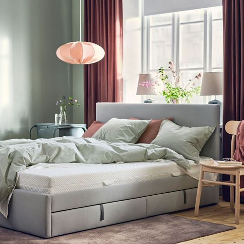 ABYGDA, single bed mattress, white, 90x200 cm